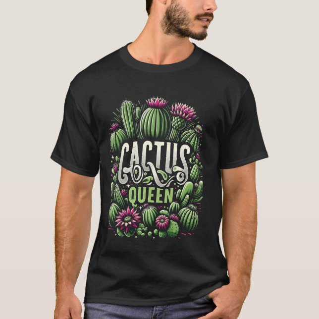 Desert Bloom Tee - Cactus Queen - Gardener Florist (Front)