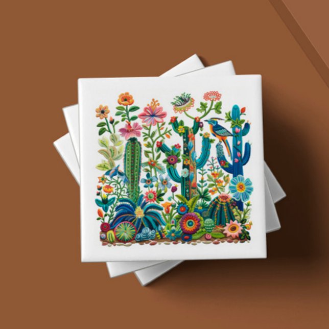 Desert Blooms Embroidered Eden Tile (Creator Uploaded)