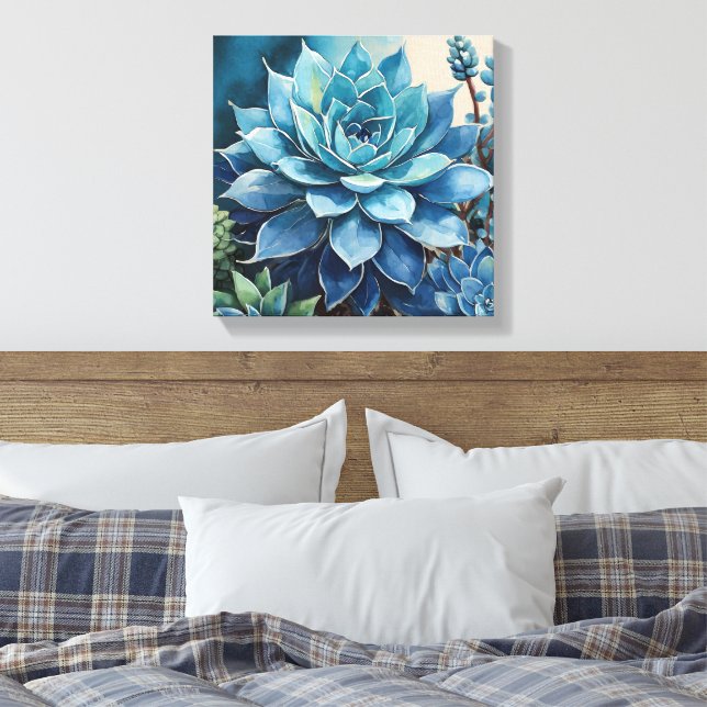 Desert Blues Canvas Print (Insitu(Bedroom))