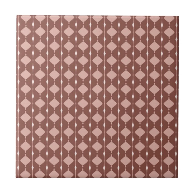 Desert Blush African Terracotta Geometric Tile (Front)