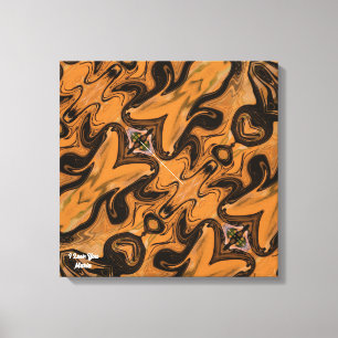 Desert Brown Abstract  On Wrapped  Canvas Print