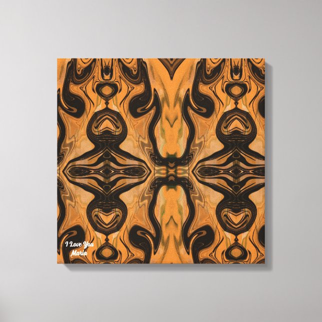 Desert Brown Abstract  On Wrapped  Canvas Print (Front)