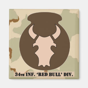 Desert Bull DCU-look emblem 2x2 magnet w/camo