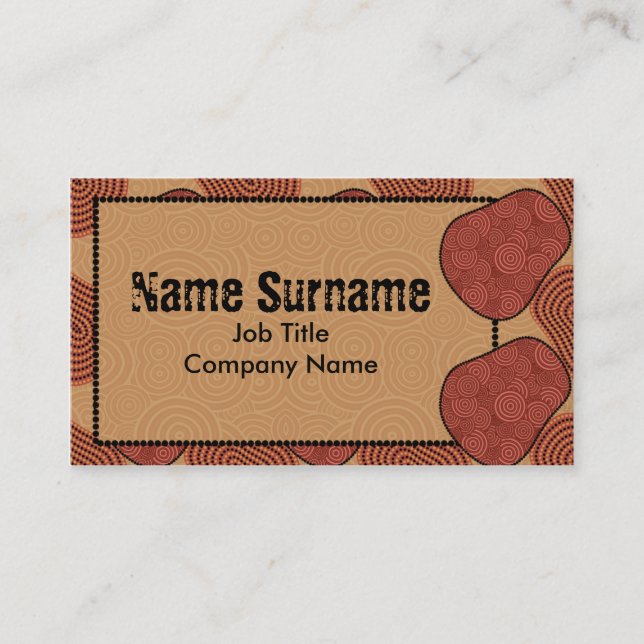 Desert, business card template (Front)