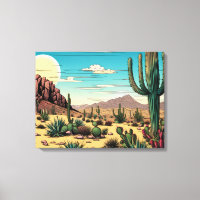 Desert Butte Mesa Graphic Art Landscape
