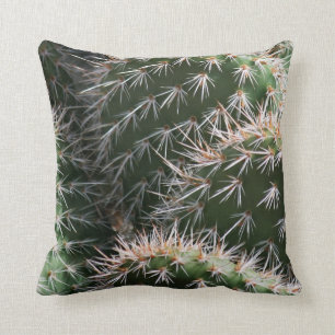 Desert Cactus and Thorns Throw Pillow