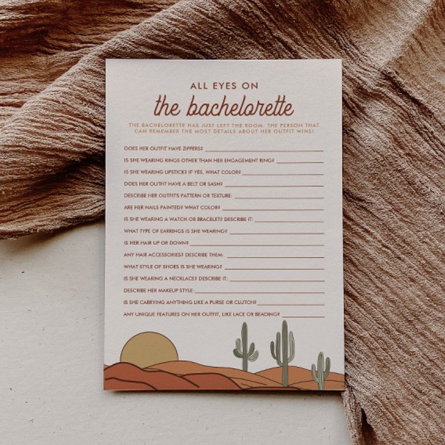Desert Cactus Bach All Eyes On The Bride Game Card (Creator Uploaded)