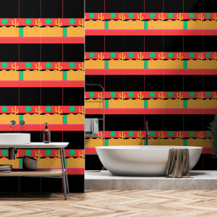 Desert Cactus Banded  Wallpaper