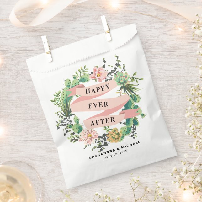 Desert Cactus Bloom | Happy Ever After Favour Bag (Clipped)