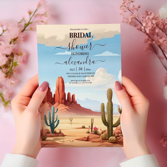 Desert Cactus Bridal Shower Invitation (Creator Uploaded)