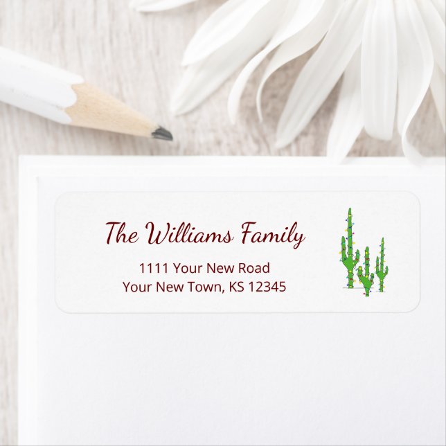 Desert Cactus Cinco de Mayo Adresse de retour (En situation)