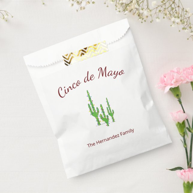 Desert Cactus Cinco de Mayo Fiesta Party Favour Bag (Sealed)