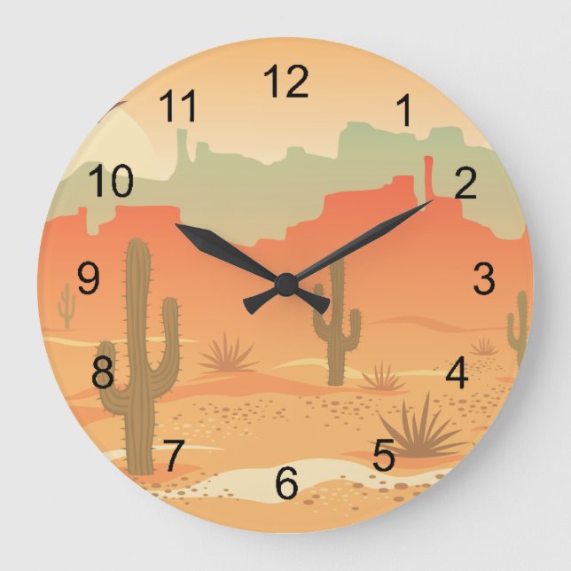 Desert Cactus Design Clock (Front)