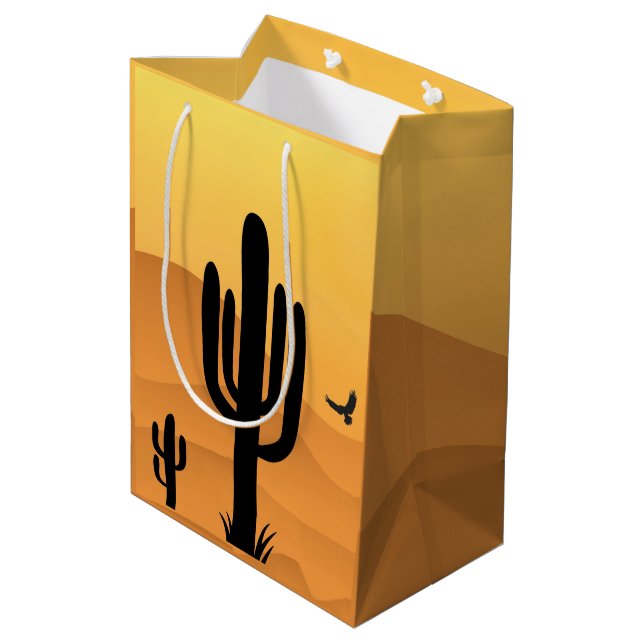 Desert Cactus Design Gift Bag (Back Angled)