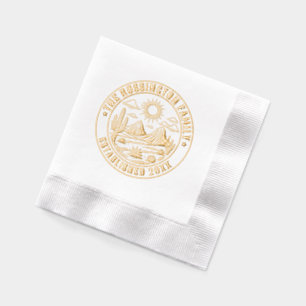 Desert Cactus Landscape #2S Family Name Date Estd Foil Napkins
