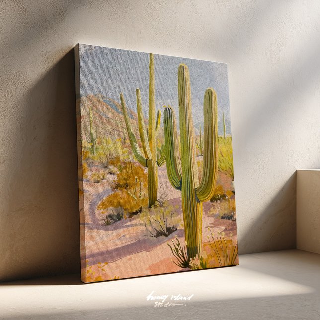 Desert Cactus Painting, Southwestern Wall Art ( cactus painting, desert wall art, boho decor, southwest art, desert landscape, cactus print, arizon)