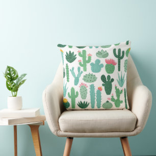Desert Cactus Pretty Throw Pillow