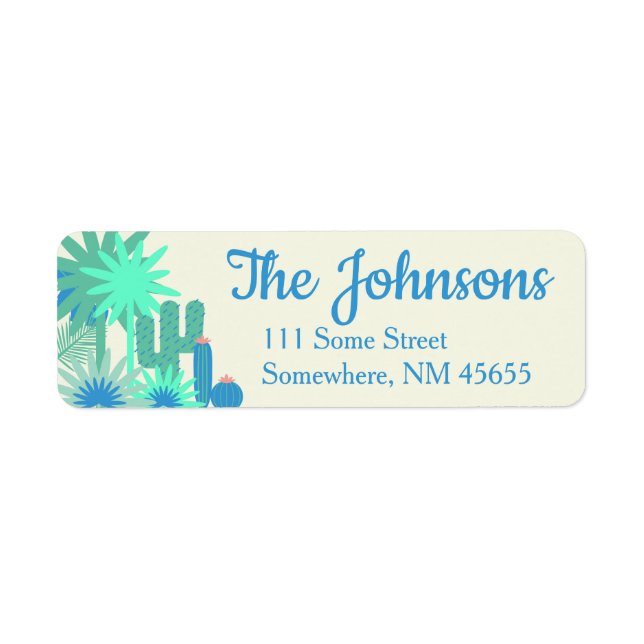 Desert Cactus Return Address Labels (Devant)