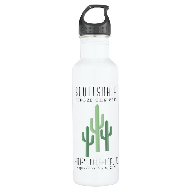 Desert Cactus Scottsdale Bachelorette 710 Ml Water Bottle (Front)