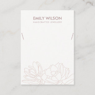 DESERT CACTUS SUCCULENT BLUSH NECKLACE DISPLAY BUSINESS CARD
