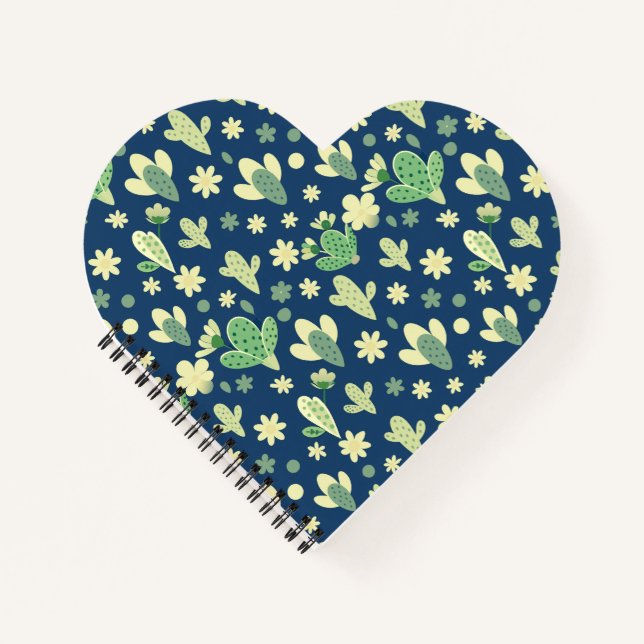 Desert Cactus & Succulent Pattern Notebook (Front)