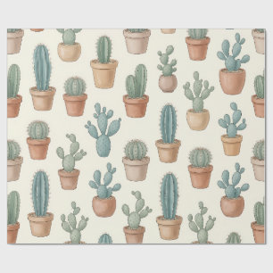 Desert Cactus Succulent Wrapping Paper