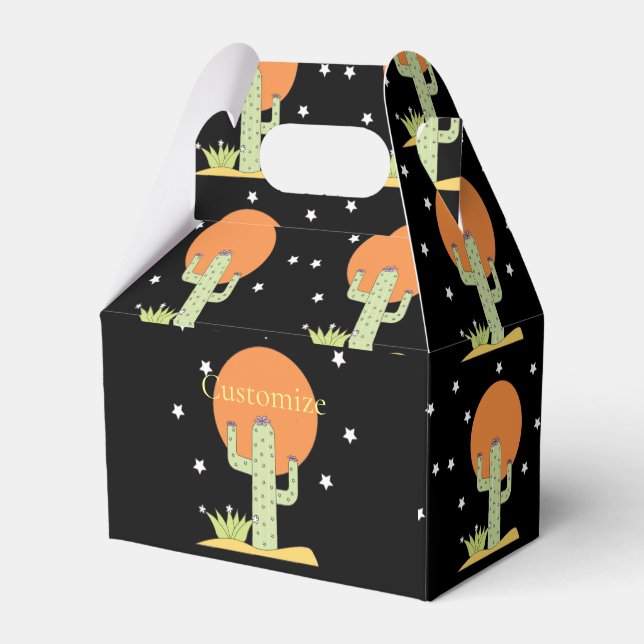 Desert Cactus Sun Thunder_Cove  Favor Box (Front Side)