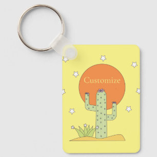 Desert Cactus Sun Thunder_Cove  Keychain