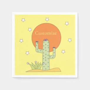 Desert Cactus Sun Thunder_Cove  Napkin