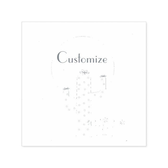 Desert Cactus Sun Thunder_Cove  Self-inking Stamp (Design)