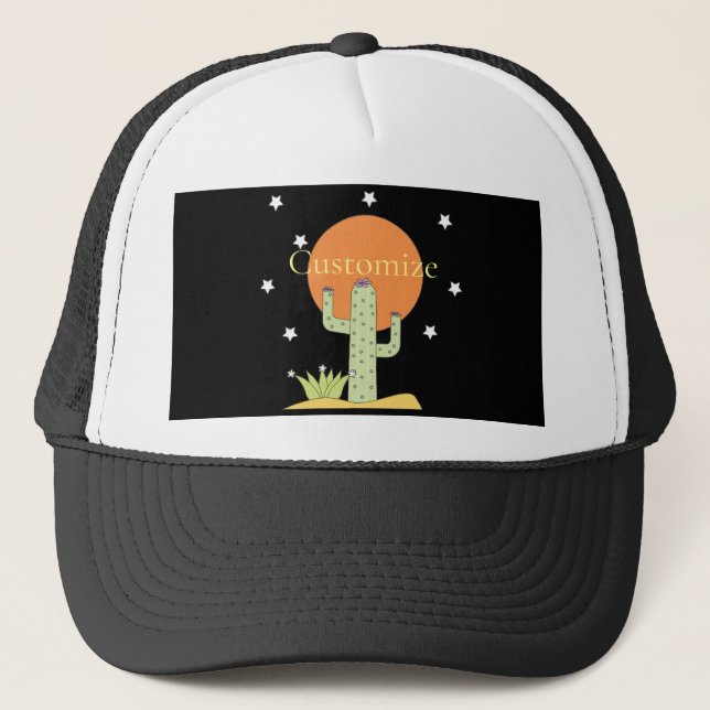 Desert Cactus Sun Thunder_Cove  Trucker Hat (Front)