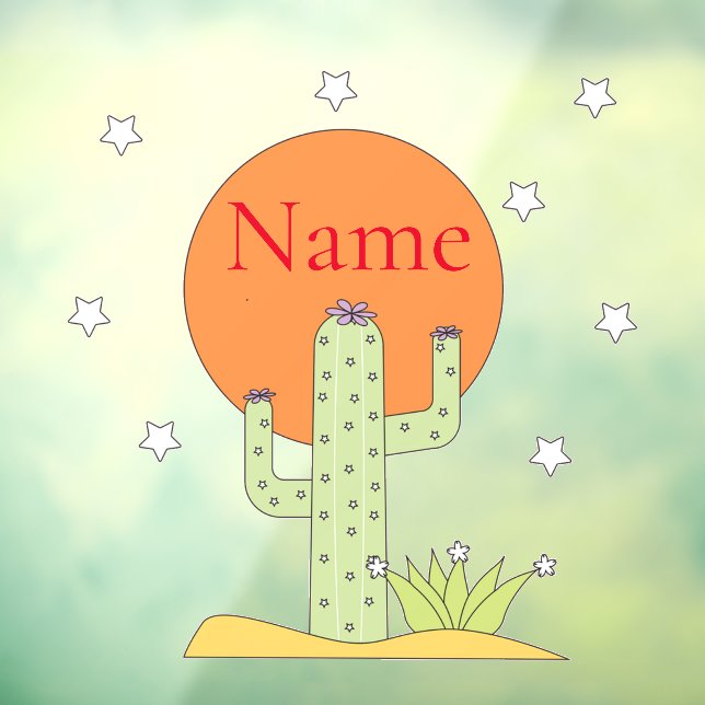 Desert Cactus Sun Thunder_Cove Window Cling (Sheet 3)