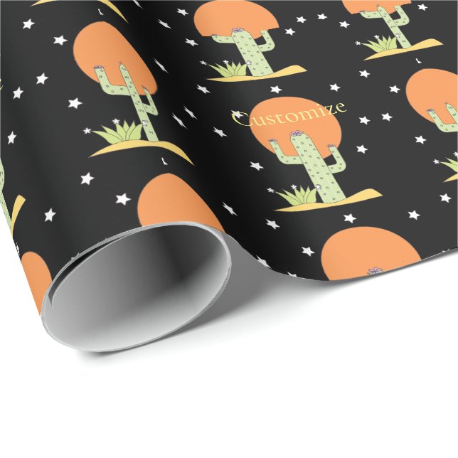 Desert Cactus Sun Thunder_Cove  Wrapping Paper (Roll Corner)