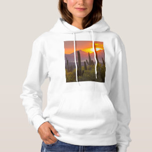 Desert cactus sunset, Arizona Hoodie