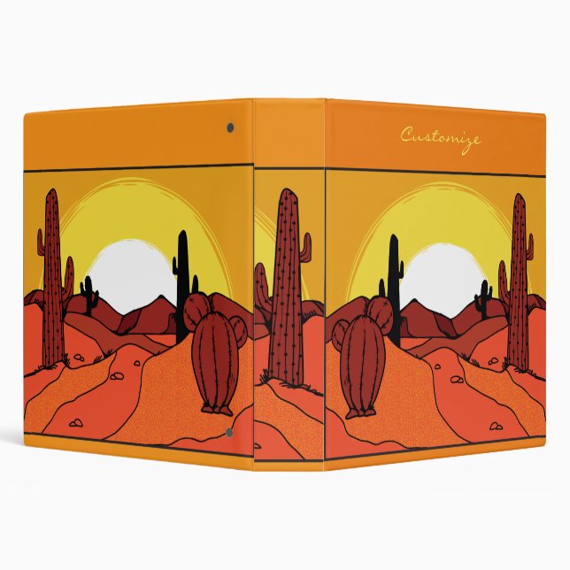 Desert Cactus Sunset Thunder_Cove Binder (Background)