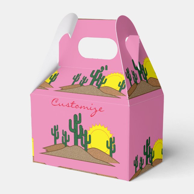 Desert Cactus Sunset Thunder_Cove Favor Box (Front Side)