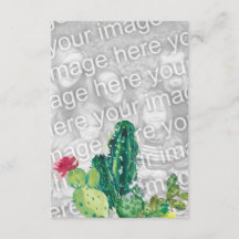 Desert Cactus Watercolor Add Your Own Photos