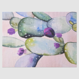 Desert Cactus Watercolor Decoupage Tissue Paper