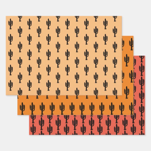 Desert Cactus Wrapping Paper Sheet Set (Set)