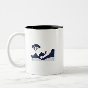 Desert Camel-Inspired Coffee Mug" Two-Tone Coffee Mug
