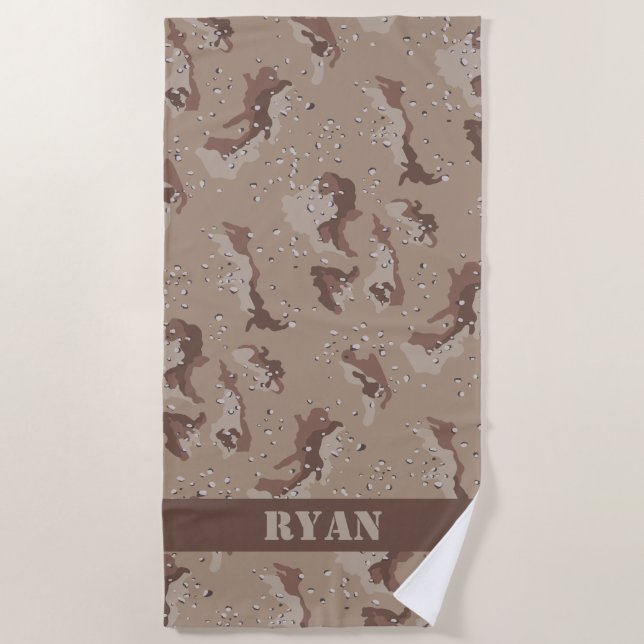 Desert Camo Beach Towel (Front)