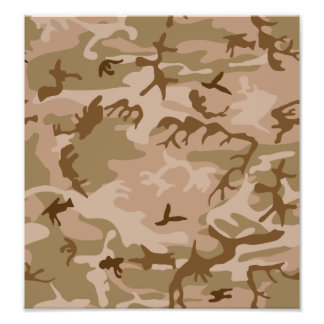 Desert Camo - Brown Camouflage Photo Print