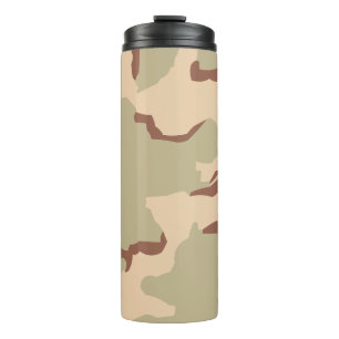 Desert Camo Case Tan Beige Khaki Army Camo Thermal Tumbler