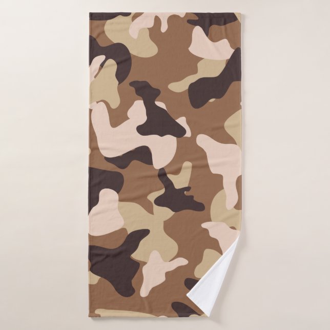 Desert camo sand camouflage army pattern bath towel (Bath Towel)