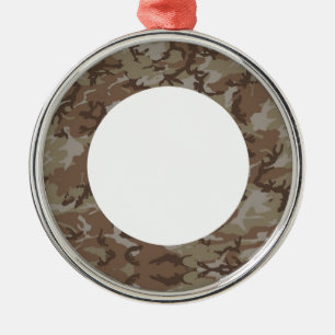 Desert Camouflage Background Metal Ornament
