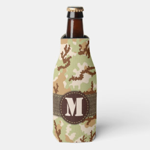 Desert camouflage bottle cooler