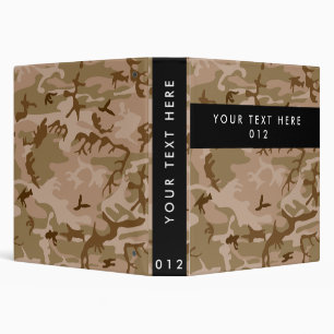 Desert Camouflage, Brown Camo, Military, Army Binder
