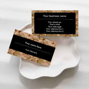 Desert Camouflage, Brown Camo, Military, Army Business Card