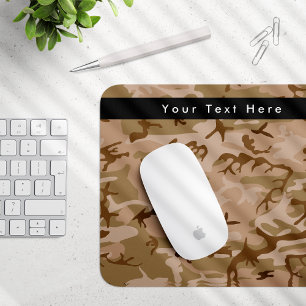 Desert Camouflage, Brown Camo, Military, Army Mouse Pad