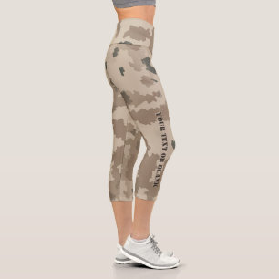 Desert Camouflage Capri Leggings